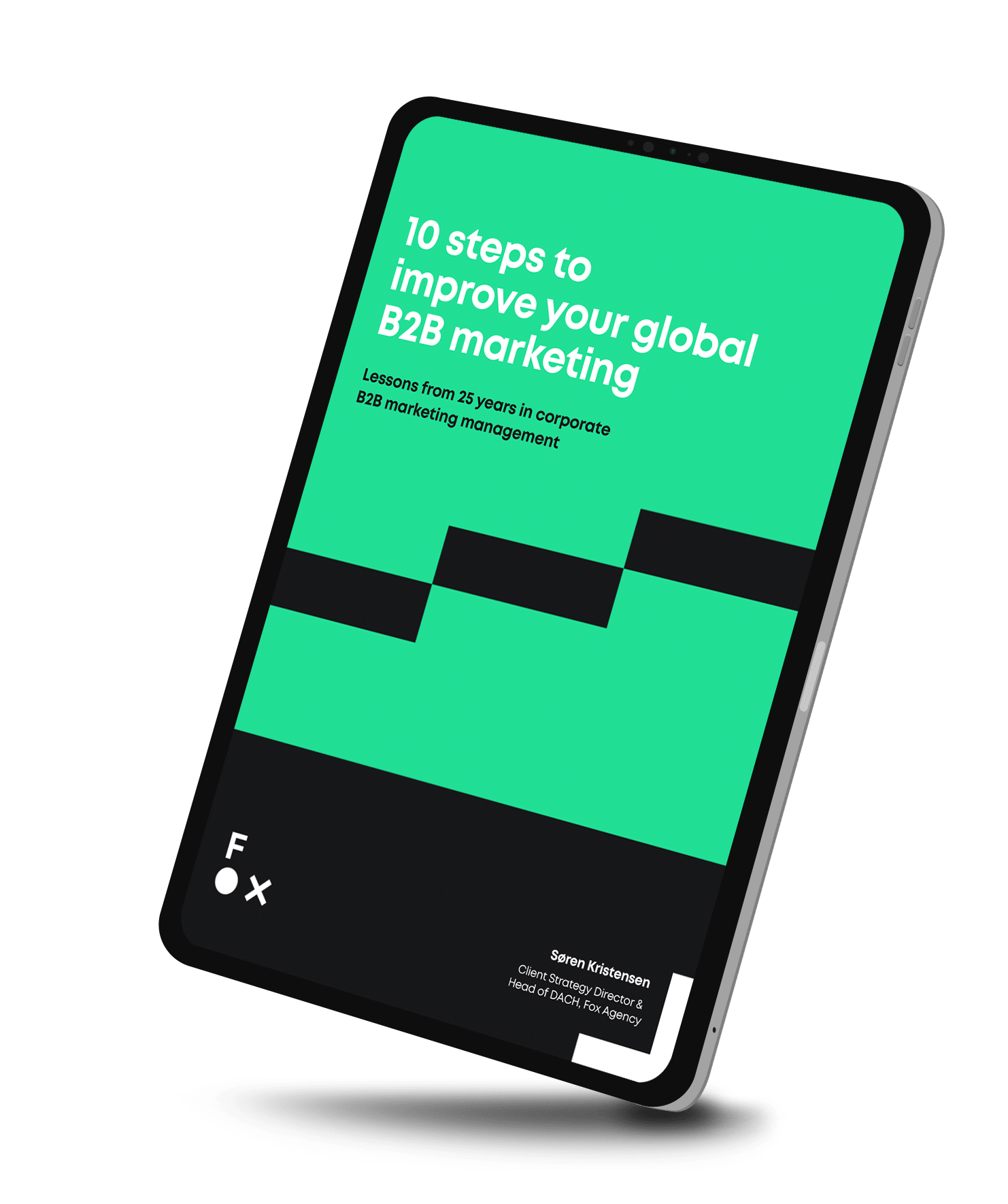 Global B2B Marketing whitepaper cover on phone screen